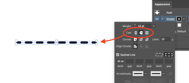 How To Make A Dashed Line In Illustrator Pixel Bracket